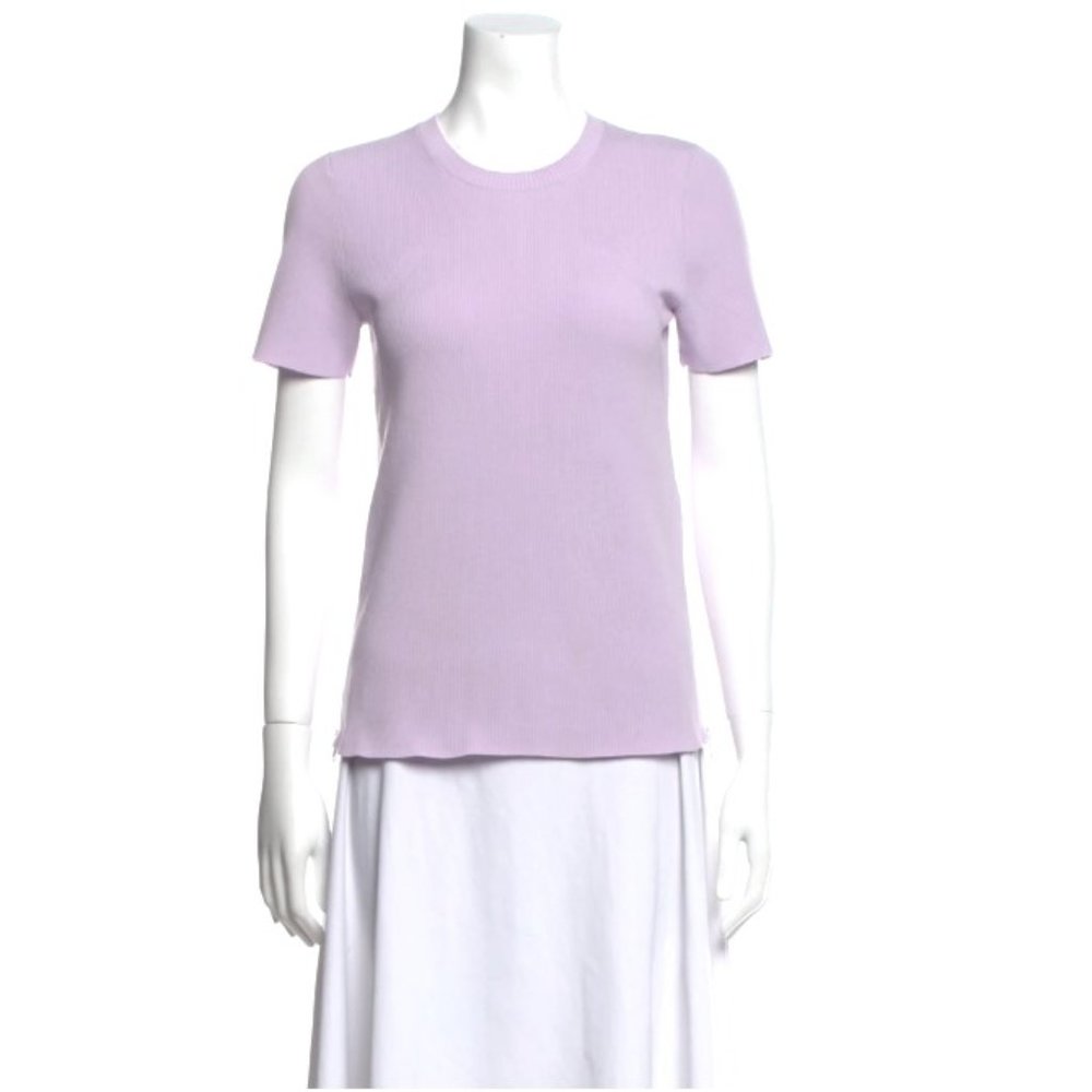 Helmut Lang Lavender Ribbed Crewneck | Size Medium